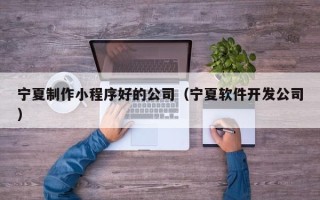 塔城宁夏制作小程序好的公司（宁夏软件开发公司）